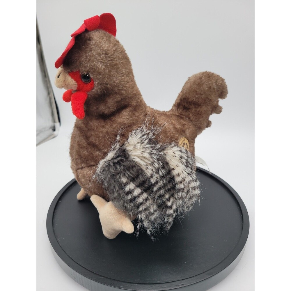 The Petting Zoo Chicken Rooster Stuffed Animal Plush Sitting  Toy 9"